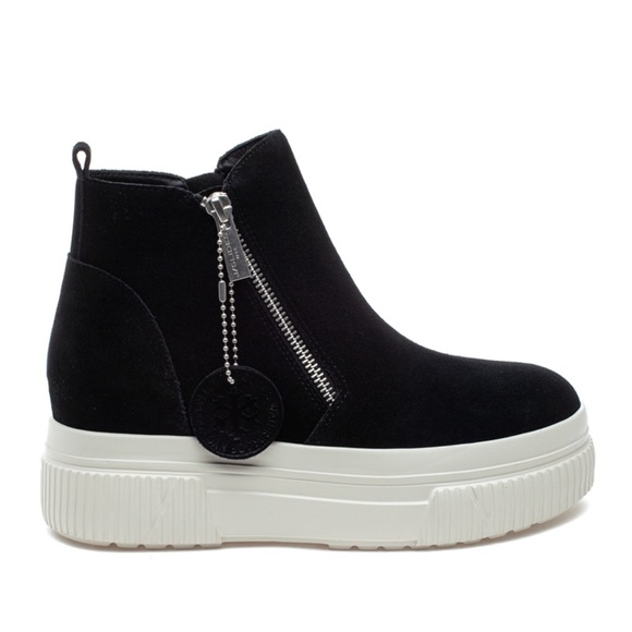 J/SLIDES Shoes - NWT J/SLIDES WYONA Black Suede Waterproof Hidden Wedge Sneaker Bootie